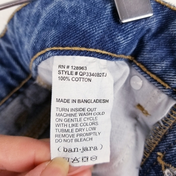 Banjara Denim Distressed High Rise Jean Shorts NWT - Picture 6 of 6